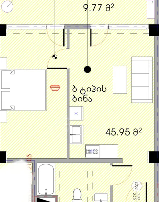 Продам 2-комн. квартиру 55.72м² 3/11 эт. Тбилиси - изображение 8