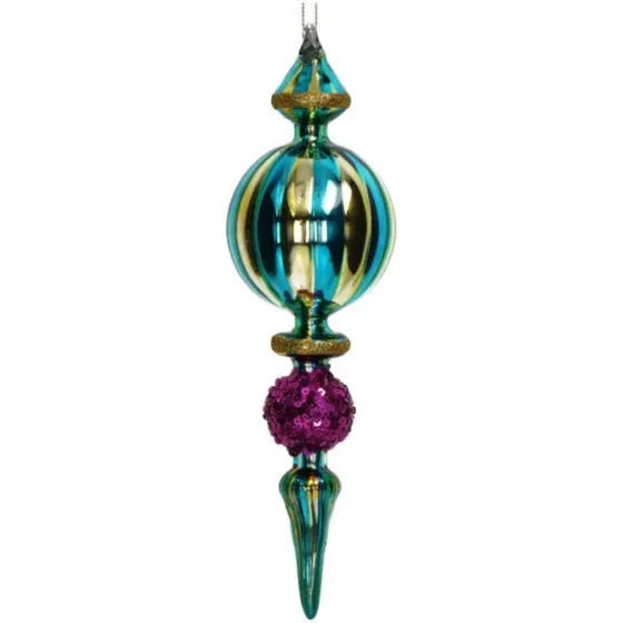 Новогоднее украшение из синего стекла Тбилиси