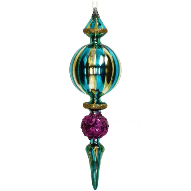 Новогоднее украшение из синего стекла Тбилиси - изображение 2