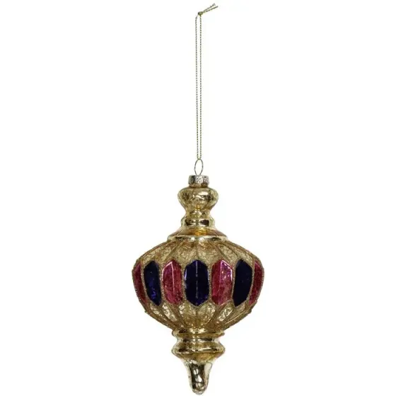 Новогодняя цветная стеклянная рождественская елка в качестве сувенира Тбилиси