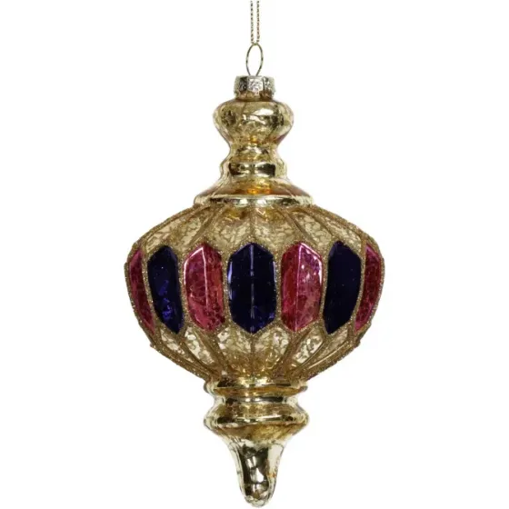 Новогодняя цветная стеклянная рождественская елка в качестве сувенира Тбилиси