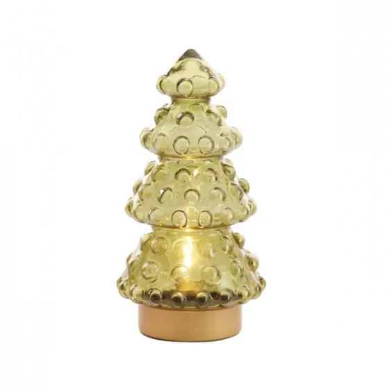 Საახალწლო ნაძვის ხე მწვანე შუშის სანათით თბილისი