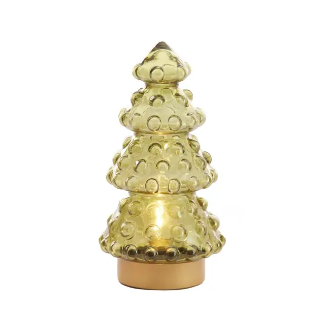 Საახალწლო ნაძვის ხე მწვანე შუშის სანათით თბილისი - photo 2