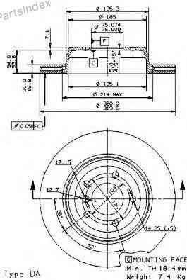 Brembo brake disc 09.9425.11 Tbilisi