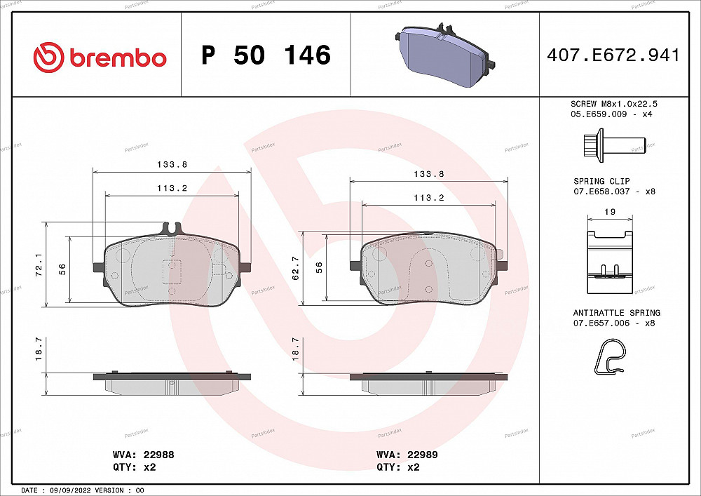 Brembo P50146 disc brake pads Tbilisi - photo 2