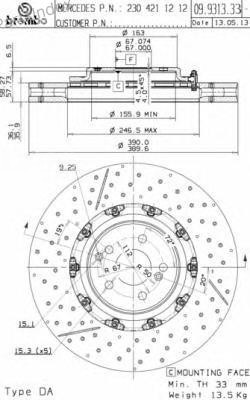 Brembo brake disc 09.9313.33 Tbilisi - photo 6