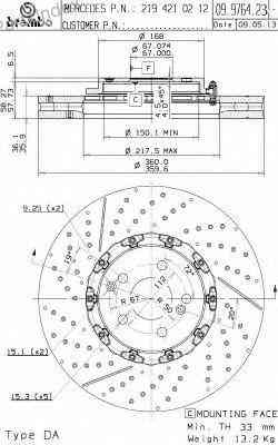 Brembo brake disc 09.9764.23 Tbilisi