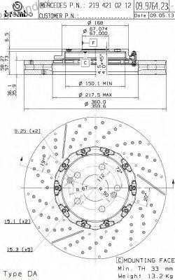 Brembo brake disc 09.9764.23 Tbilisi - photo 6
