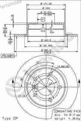 Brembo brake disc 08.5366.21 Tbilisi