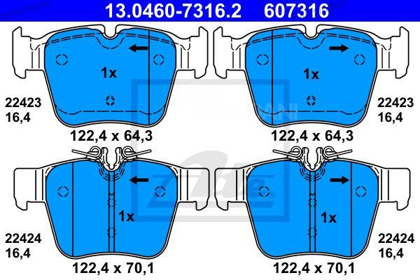 Disc brake pads ATE 13.0460-7316.2 Tbilisi - photo 1