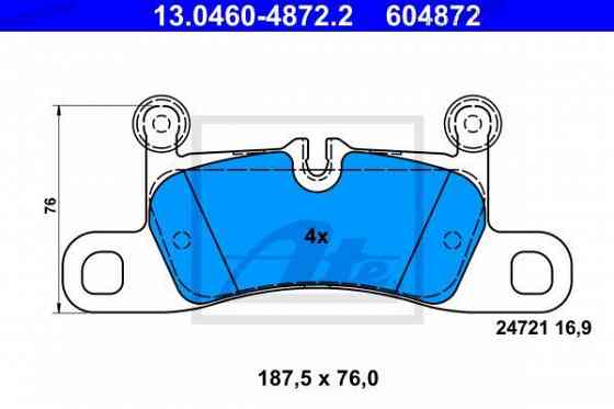 Disc brake pads ATE 13.0460-4872.2 Tbilisi