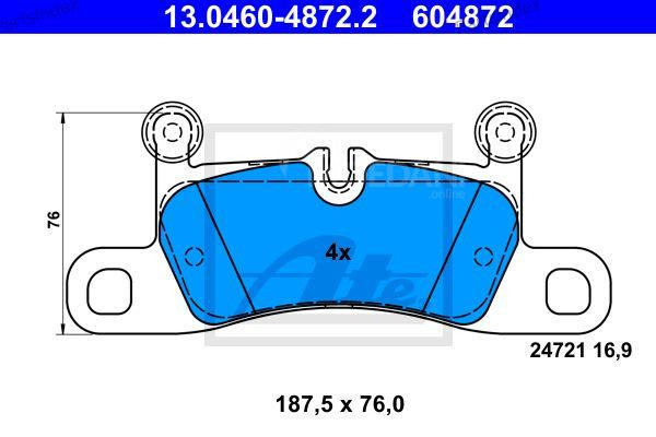 Disc brake pads ATE 13.0460-4872.2 Tbilisi - photo 1