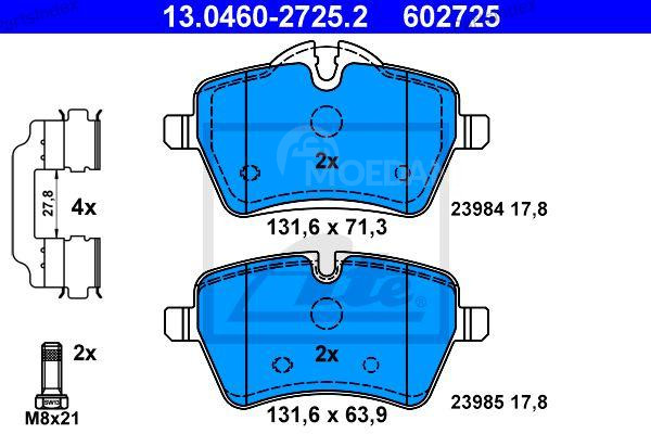 Disc brake pads ATE 13.0460-2725.2 Tbilisi - photo 1