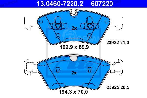 Disc brake pads ATE 13.0460-7220.2 Tbilisi - photo 1