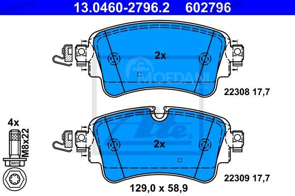 Disc brake pads ATE 13.0460-2796.2 Tbilisi - photo 1