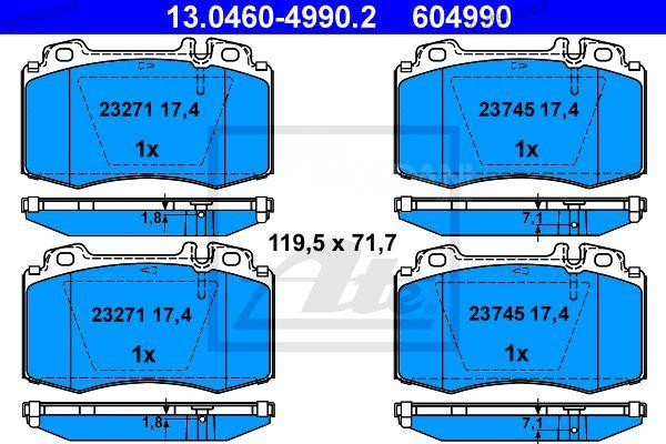 Disc brake pads ATE 13.0460-4990.2 Tbilisi - photo 1