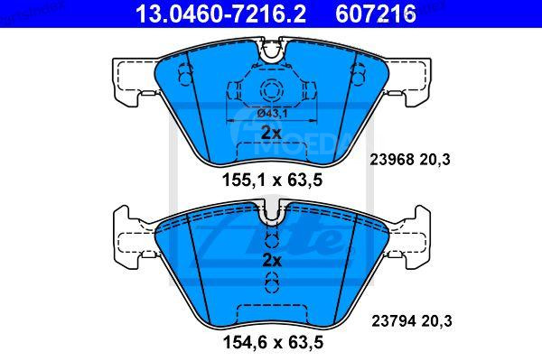 Disc brake pads ATE 13.0460-7216.2 Tbilisi - photo 1