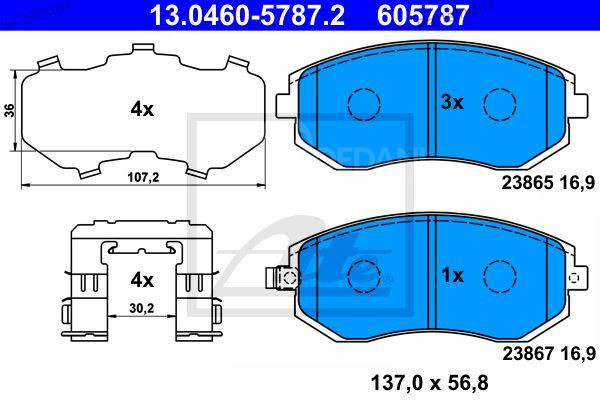 Disc brake pads ATE 13.0460-5787.2 Tbilisi - photo 1