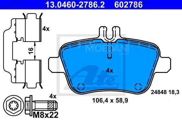 Disc brake pads ATE 13.0460-2786.2 Tbilisi - photo 1