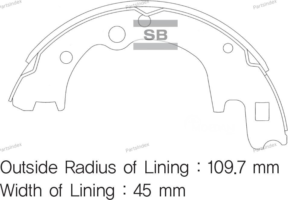 Sangsin SA072PO drum brake shoes Tbilisi - photo 1