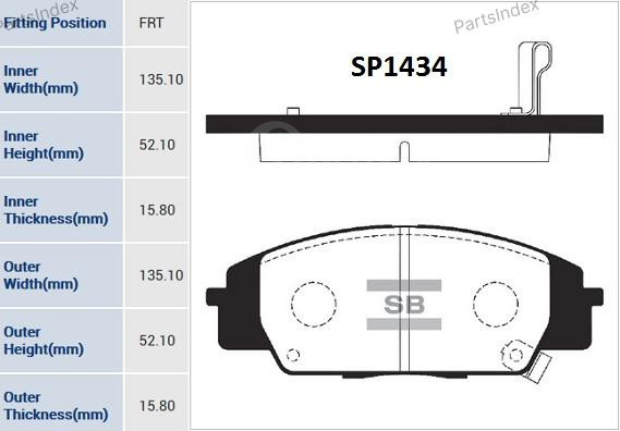 Sangsin SP1434 disc brake pads Tbilisi - photo 3