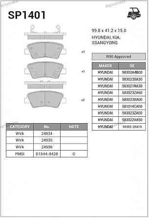 Sangsin SP1401 disc brake pads Tbilisi
