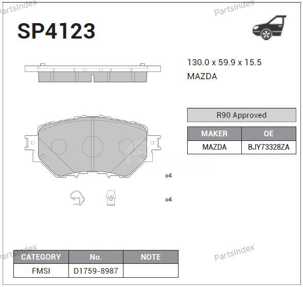 Sangsin SP4123 disc brake pads Tbilisi - photo 1