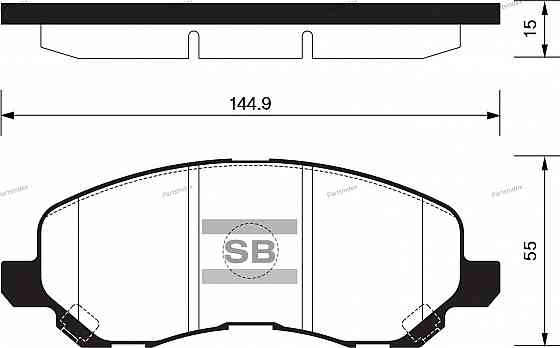 Sangsin SP1360 დისკური სამუხრუჭე ხუნდები თბილისი