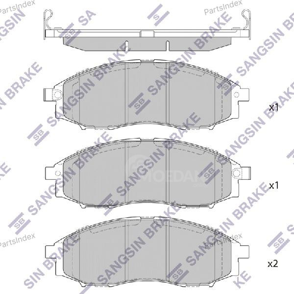 Sangsin SP2078 დისკური სამუხრუჭე ხუნდები თბილისი - photo 3