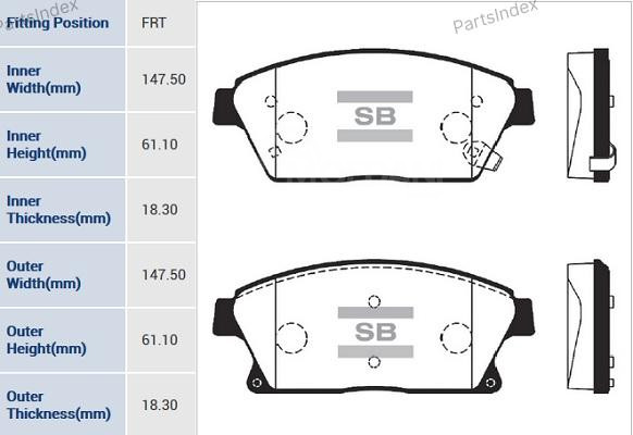 Sangsin SP1480 დისკური სამუხრუჭე ხუნდები თბილისი - photo 3