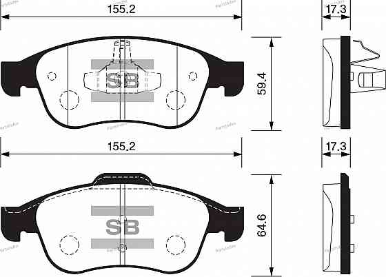 Sangsin SP1390 დისკური სამუხრუჭე ხუნდები თბილისი