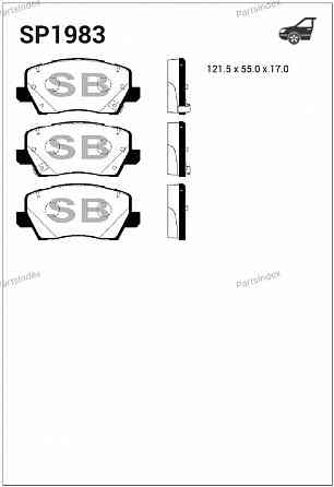 Sangsin SP1983 დისკის სამუხრუჭე ხუნდები თბილისი