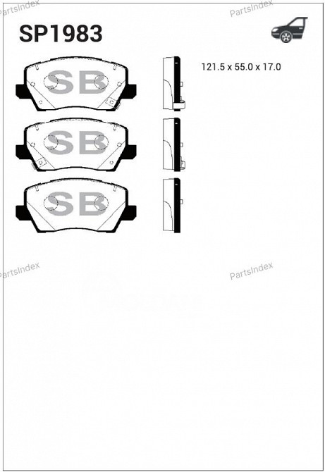 Sangsin SP1983 დისკის სამუხრუჭე ხუნდები თბილისი - photo 2