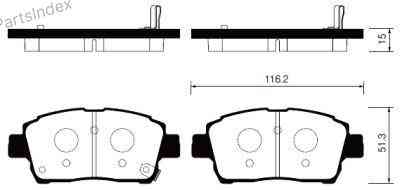 Sangsin SP1232 დისკური სამუხრუჭე ხუნდები თბილისი