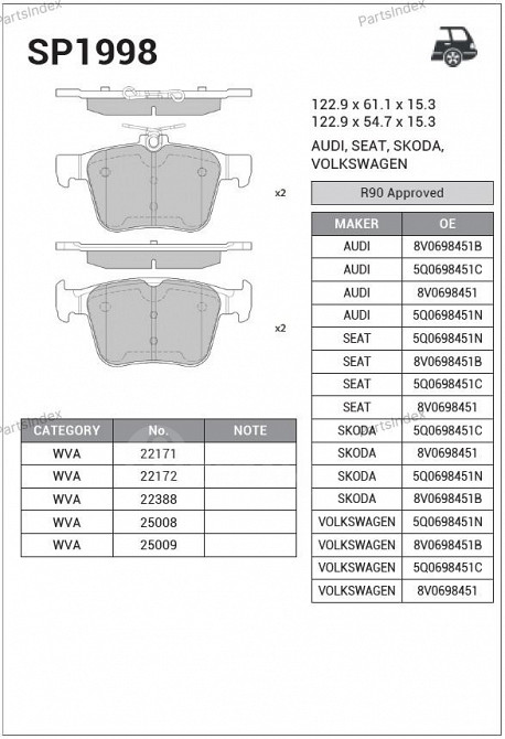 Sangsin SP1998 დისკის სამუხრუჭე ხუნდები თბილისი - photo 1