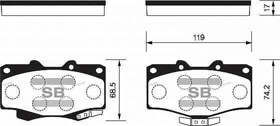 Sangsin SP1222 დისკური სამუხრუჭე ხუნდები თბილისი