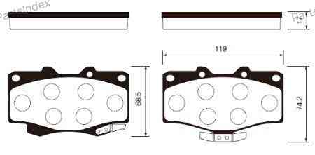 Sangsin SP1222 დისკური სამუხრუჭე ხუნდები თბილისი