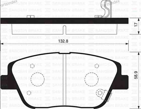 Sangsin SP1398 დისკური სამუხრუჭე ხუნდები თბილისი