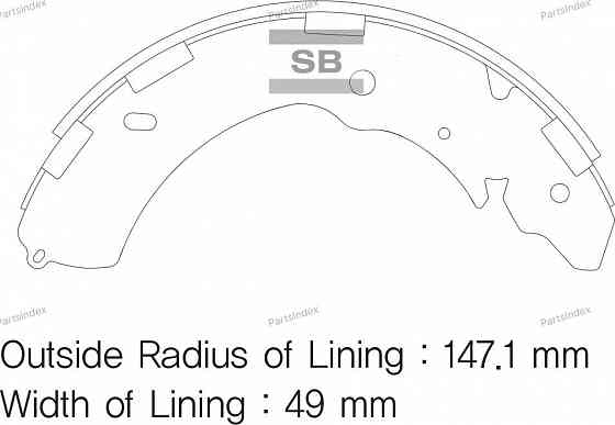 Sangsin SA171 ბარაბნის მუხრუჭის ხუნდები თბილისი