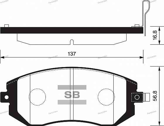 Sangsin SP1367 დისკური სამუხრუჭე ხუნდები თბილისი
