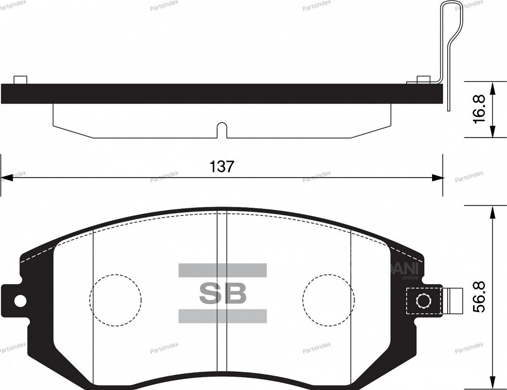 Sangsin SP1367 დისკური სამუხრუჭე ხუნდები თბილისი - photo 2