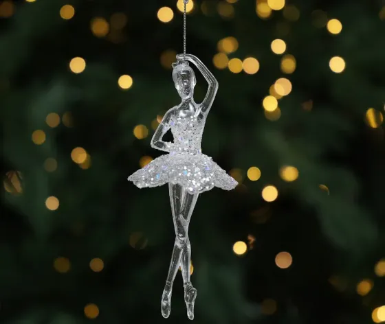 Ნაძვის ხის სათამაშო ბალერინა 15 სმ თბილისი