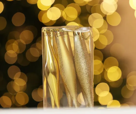 Christmas tree toy lollipop 6 pieces 15 cm gold Tbilisi