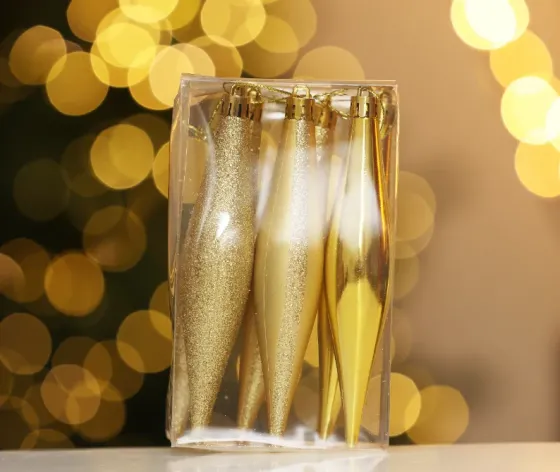 Christmas tree toy lollipop 6 pieces 15 cm gold Tbilisi