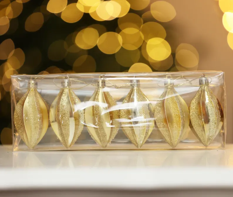 Christmas tree toy lollipop 6 pieces 8 cm gold Tbilisi - photo 1