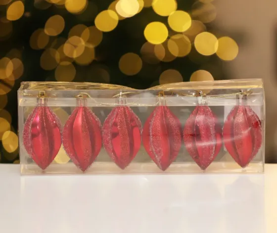 Christmas tree toy lollipop 6 pieces 8 cm red Tbilisi