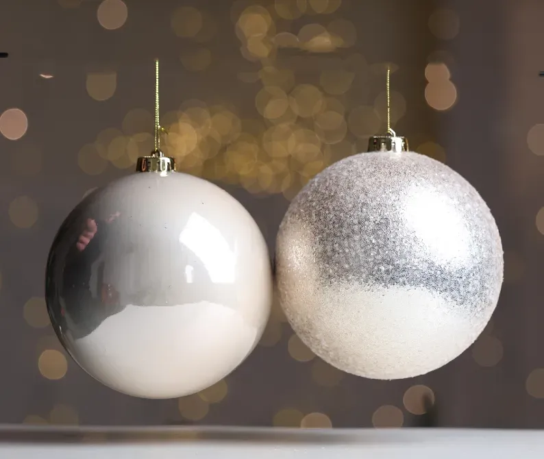 Christmas tree balls 15 cm 4 pieces light gold Tbilisi - photo 1