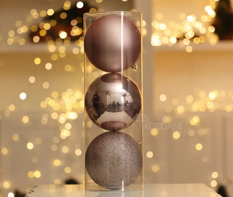 Christmas tree balls 15 cm 3 pieces Rose gold Tbilisi - photo 2