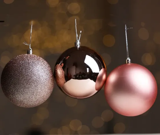 Christmas tree balls 12 cm 6 pieces Rose gold Tbilisi