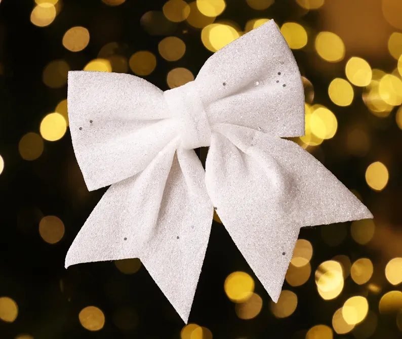 Christmas tree accessory bow white 17 cm 1 piece Tbilisi - photo 1
